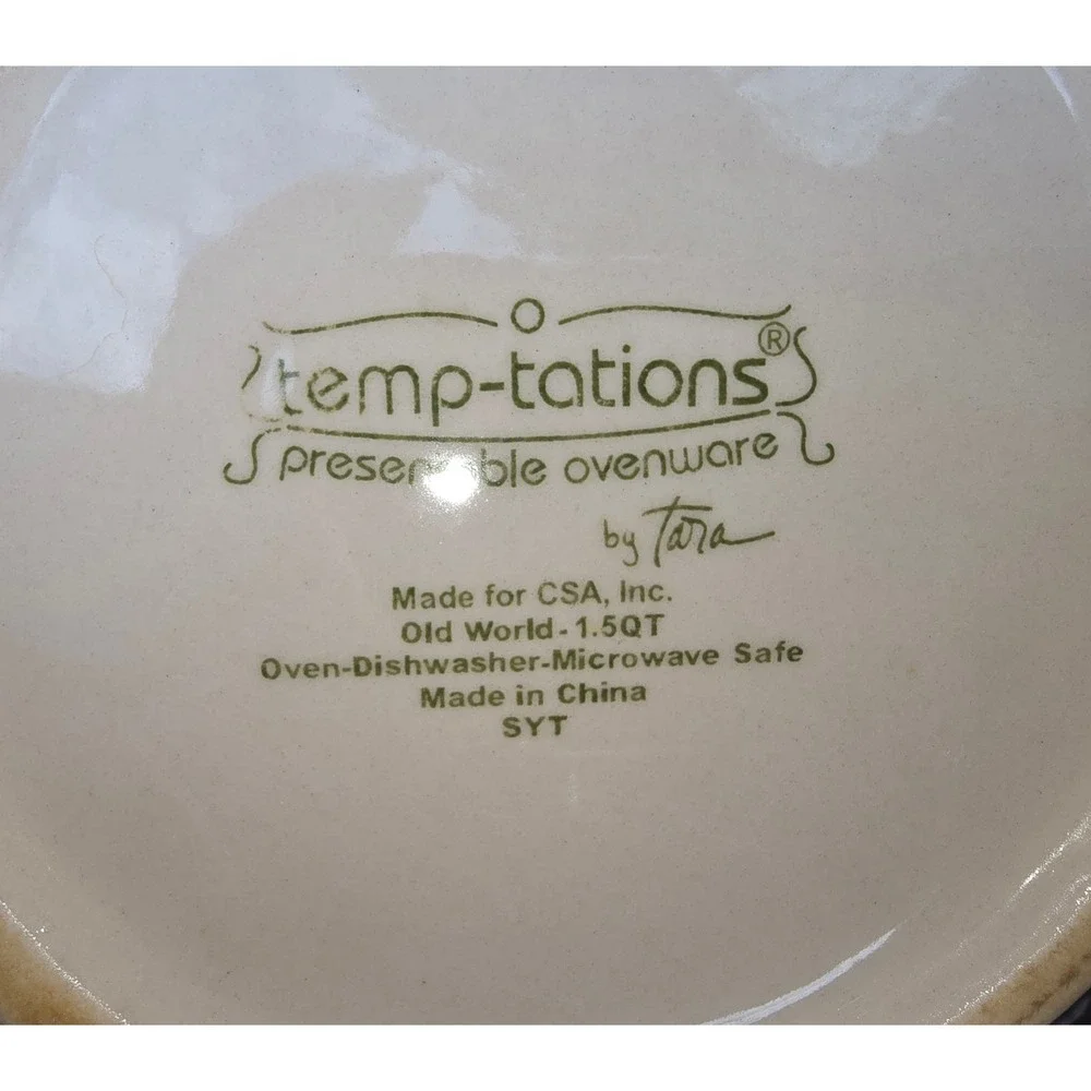 Temp-tations Old World Yellow Bakeware 10‎ Piece Set